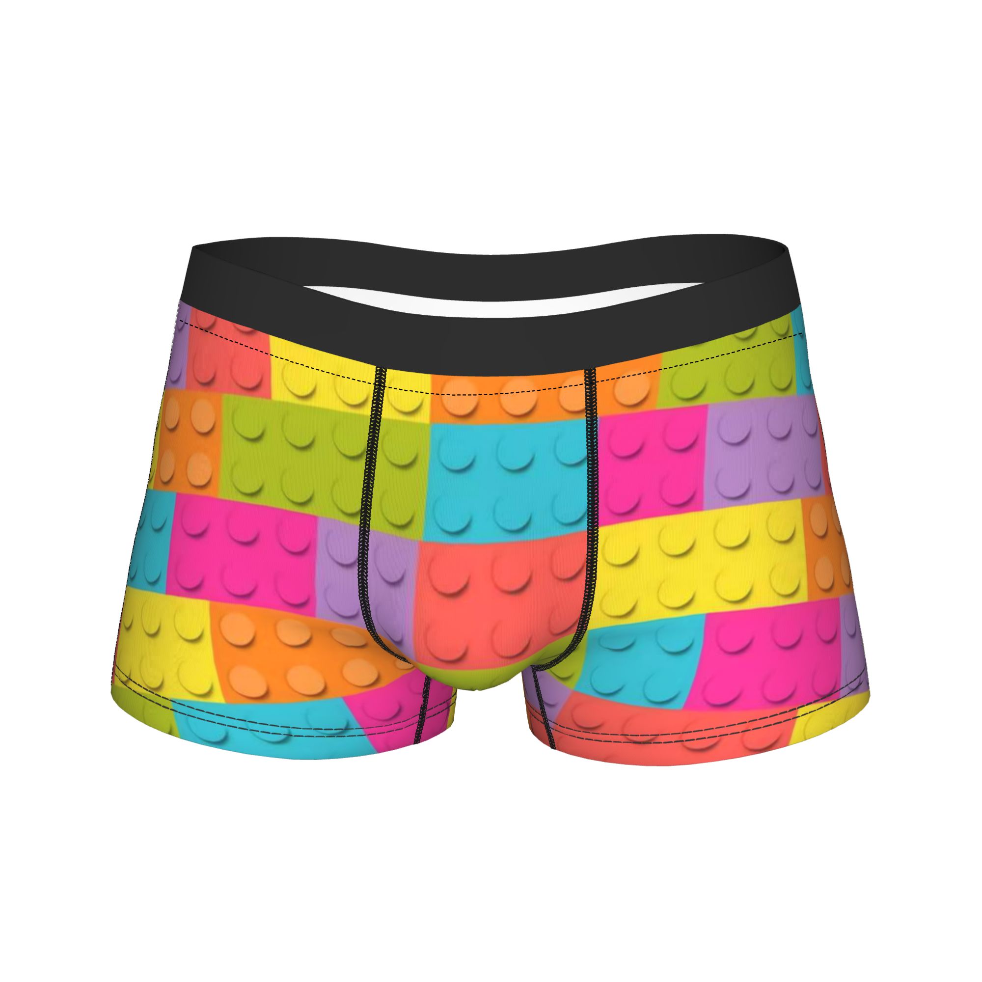 3D Printing Lego Bricks - Cuecas Boxer com Estampa de Tijolos